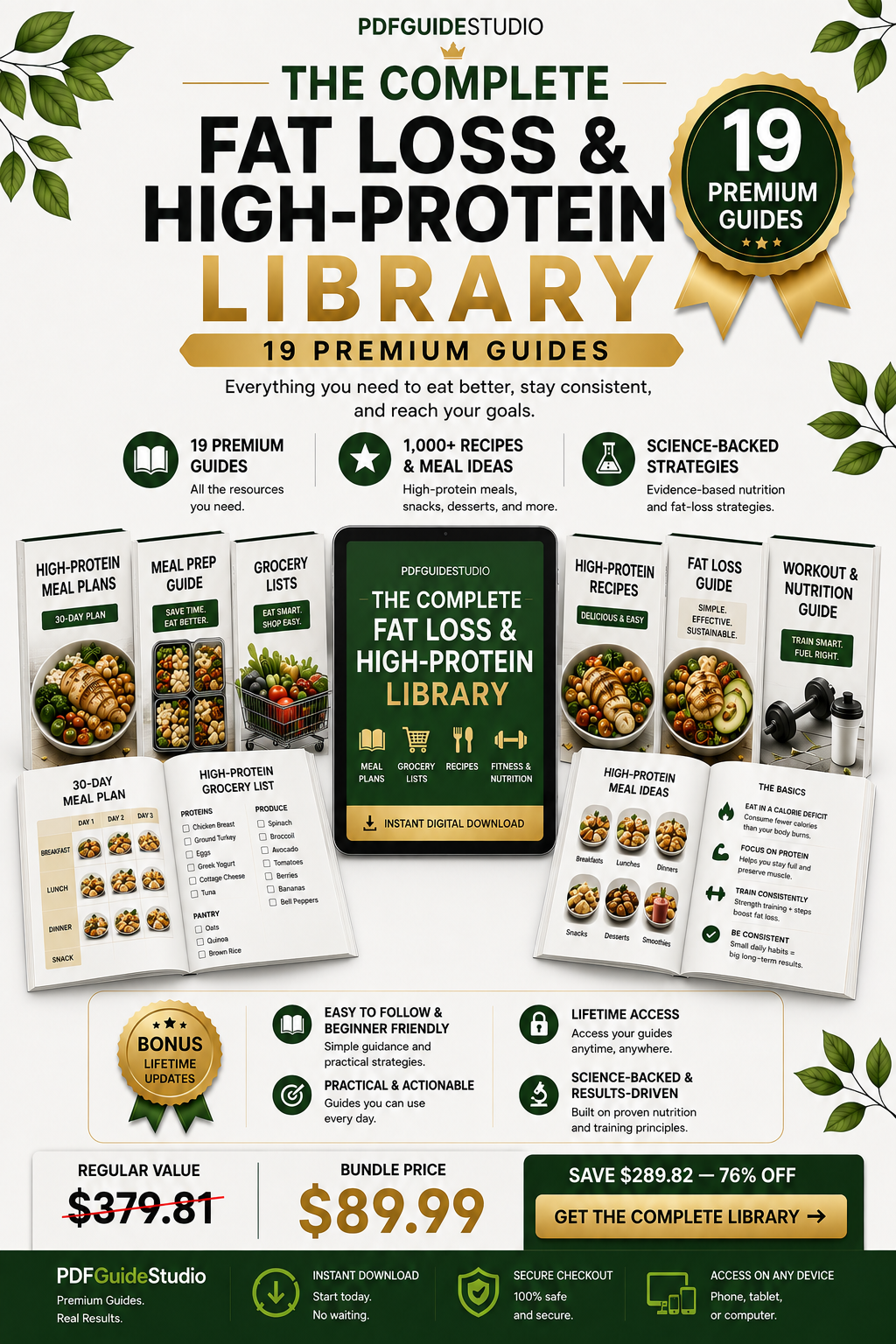 ⭐️ Complete Fat Loss & High Protein Library